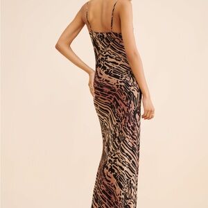 Good American Chiffon Bias Cowl Maxi Dress